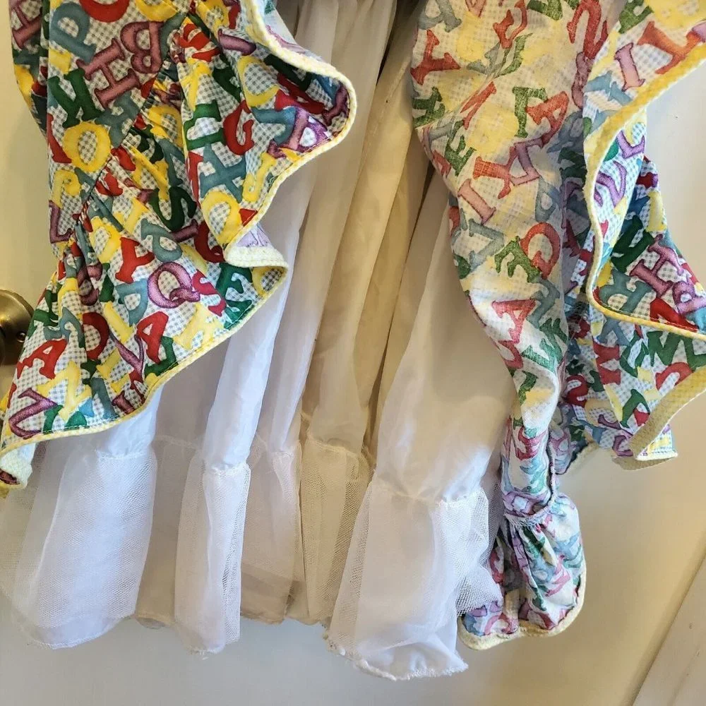 Daisy Kingdom Factory Made Dress Size 4 School Pageant‎ 90s ABCs Puff Sleeve